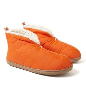 Dearfoams Orange Warn Up Bootie Slippers Men’s Size Small 7/8 Women’s Size 8/9
